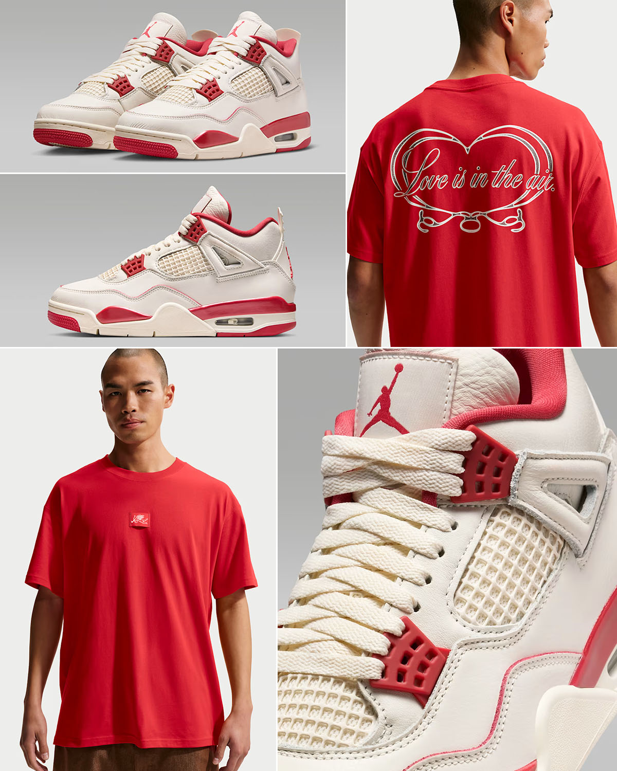 Air Jordan 4 Valentines Day 2025 Mens T Shirt Outfit