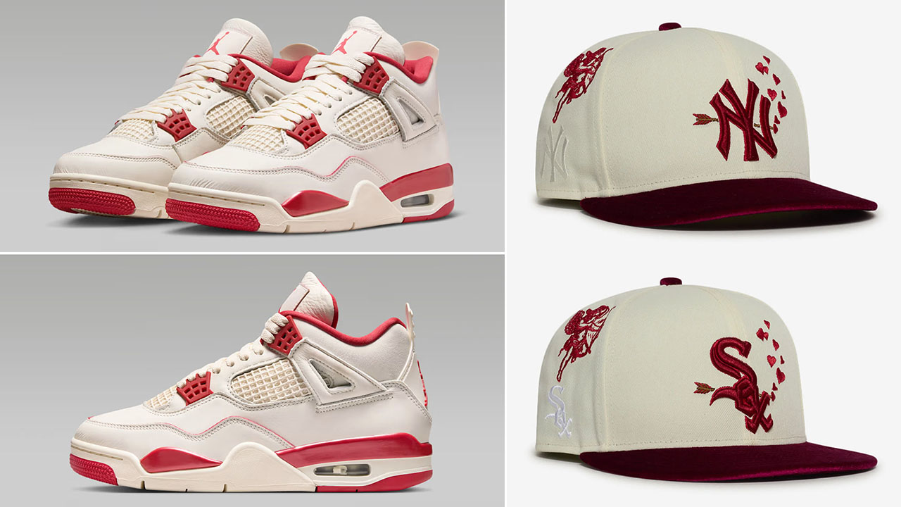 Air Jordan 4 Valentines Day New Era Fitted Hats