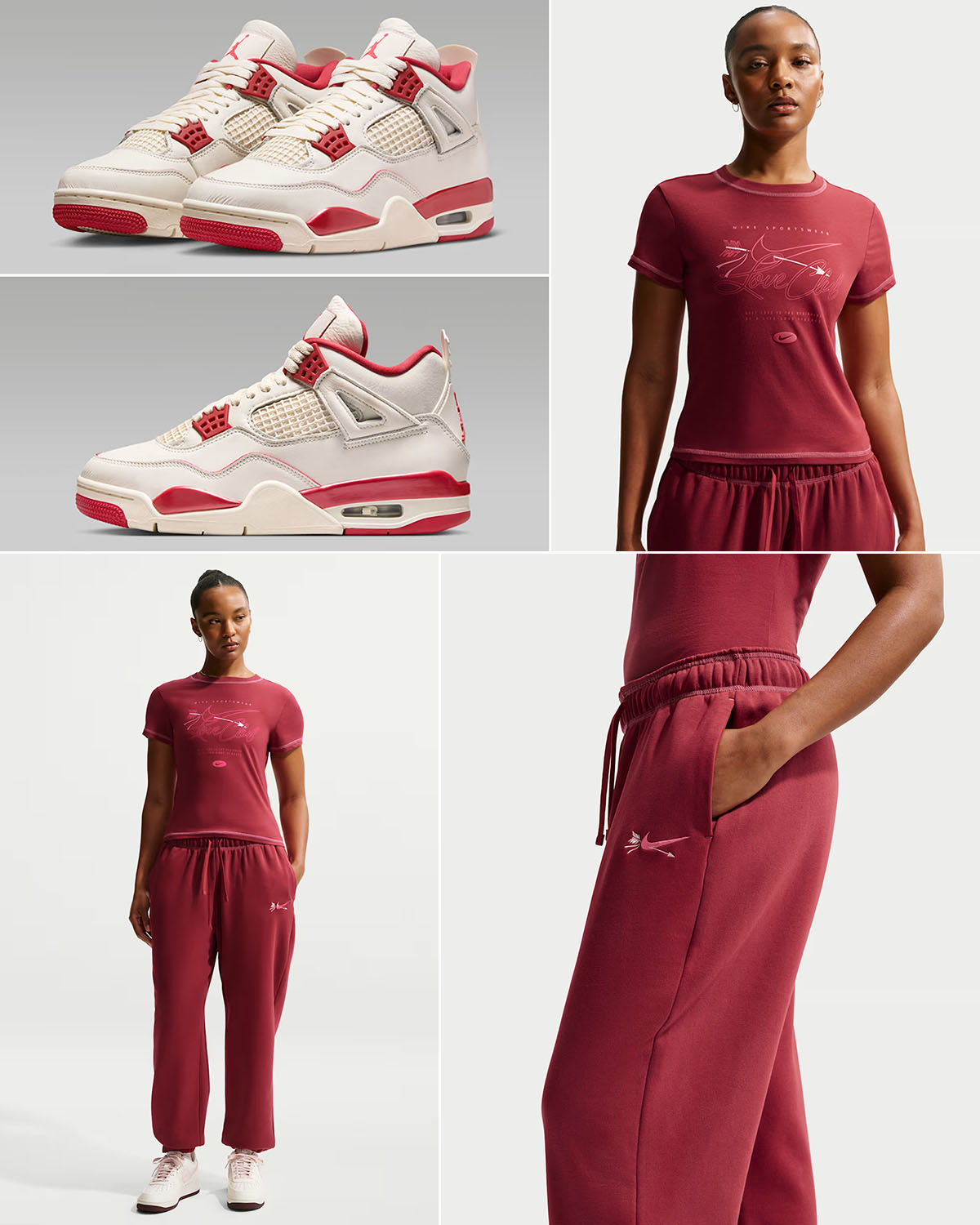 Air Jordan 4 Valentines Day Womens Nike Shirt Pants Outfit