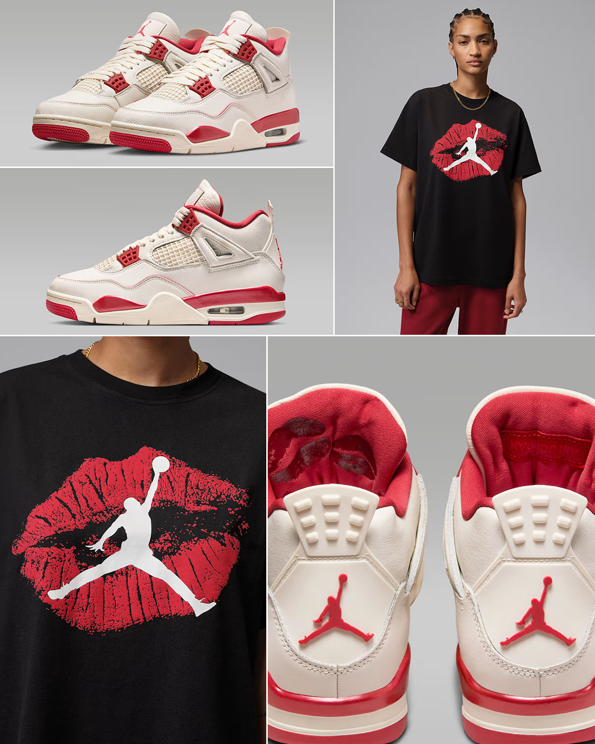 Air Jordan 4 Valentines Day Womens T Shirt to Match Sneakers