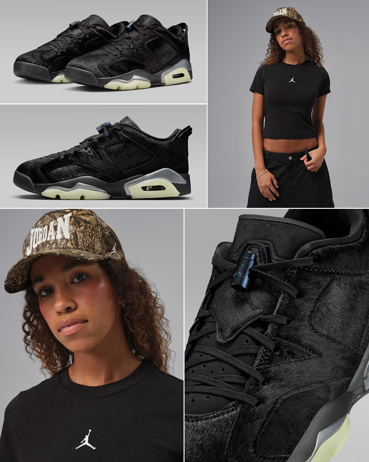 Air Jordan 6 Low Blackout x Jordan Essentials Women's T-Shirt Outfit