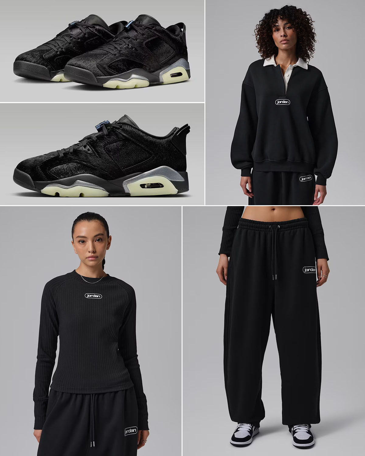 Air Jordan 6 Low Blackout x Jordan Flight Women's Apparel