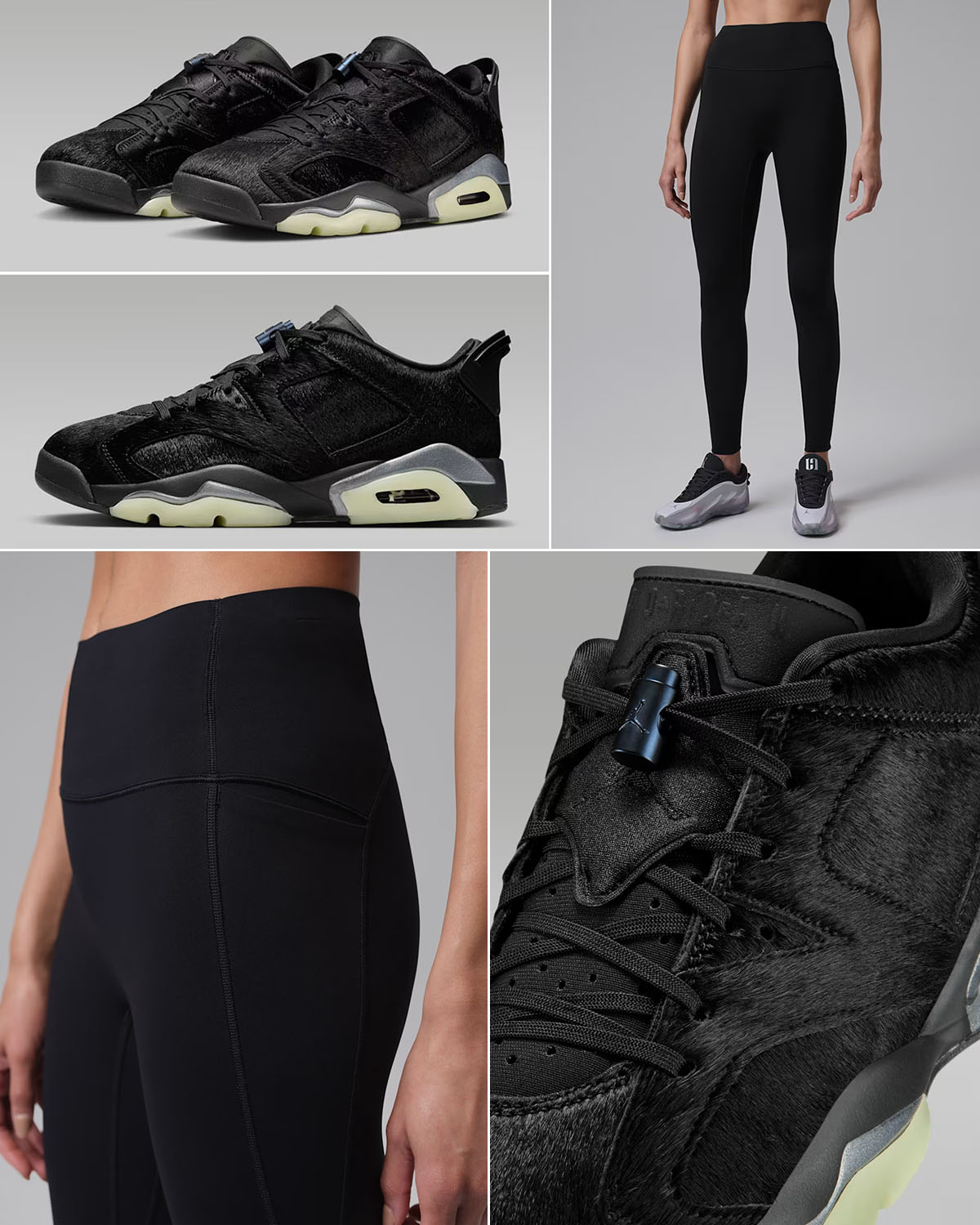 Air Jordan 6 Low Blackout x Jordan Sport Flightweight Women’s High-Waisted Leggings Outfit
