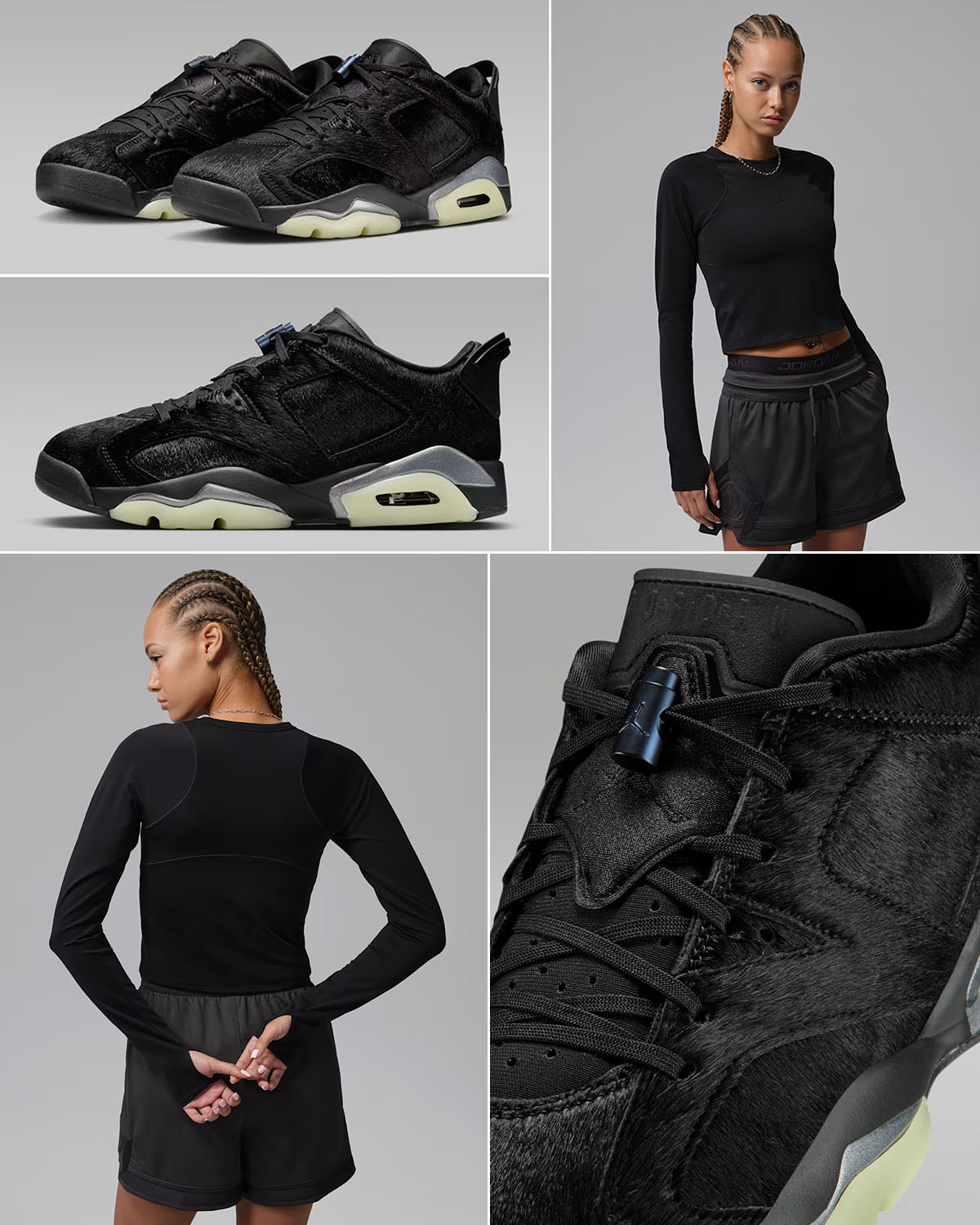 Air Jordan 6 Low Blackout x Jordan Sport Flightweight Women's Long-Sleeve Top Outfit