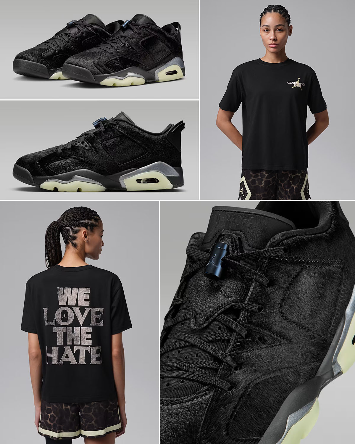 Air Jordan 6 Low Blackout x Jordan Womens Graphic T Shirt Outfit