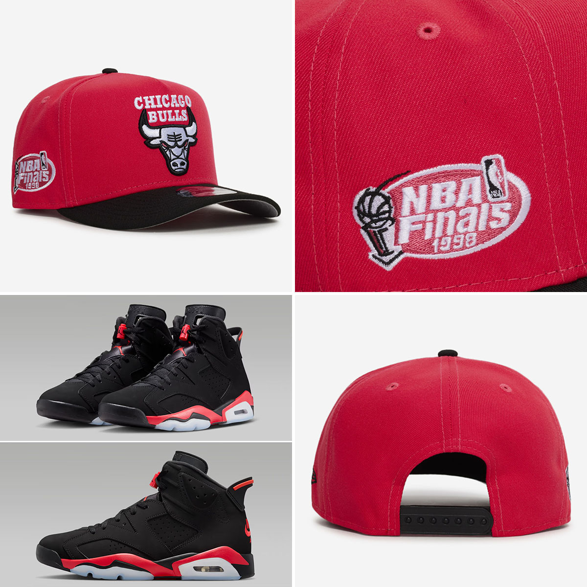 Air Jordan 6 Reverse Infrared Salesman 2026 New Era Chicago Bulls Hat A Frame Snapback Cap