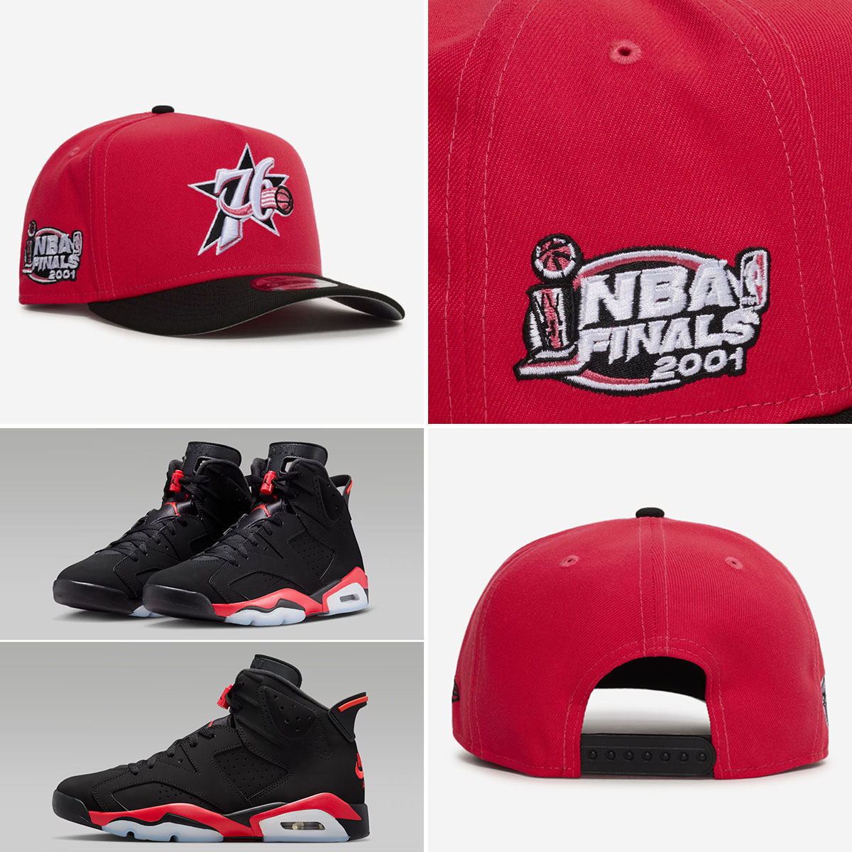 Air Jordan 6 Reverse Infrared Salesman 2026 New Era Philadelphia 76ers Hat A Frame Snapback Cap