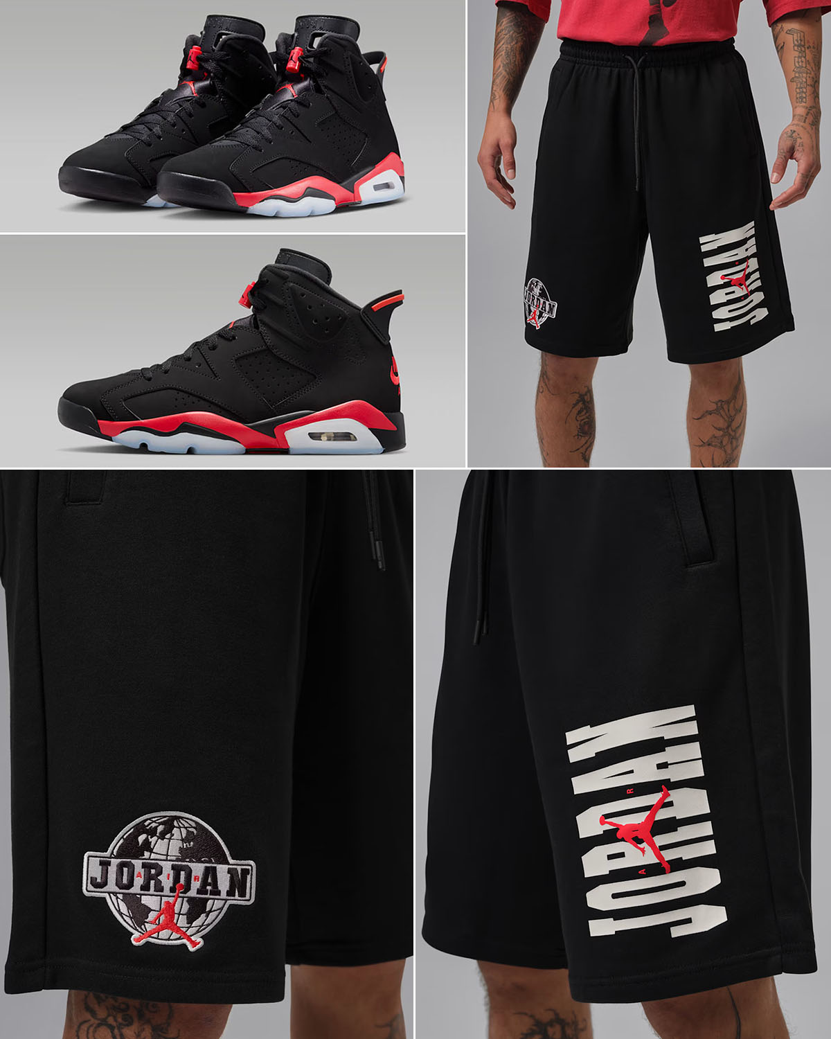 Air Jordan 6 Reverse Infrared Salesman x Jordan Brooklyn Fleece Men's Shorts Outfit