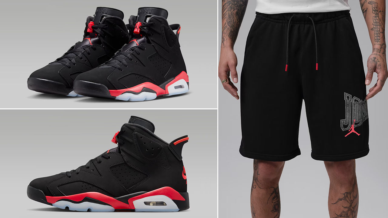 Air Jordan 6 Reverse Infrared Salesman x Jordan Brooklyn Men's Graphic Shorts