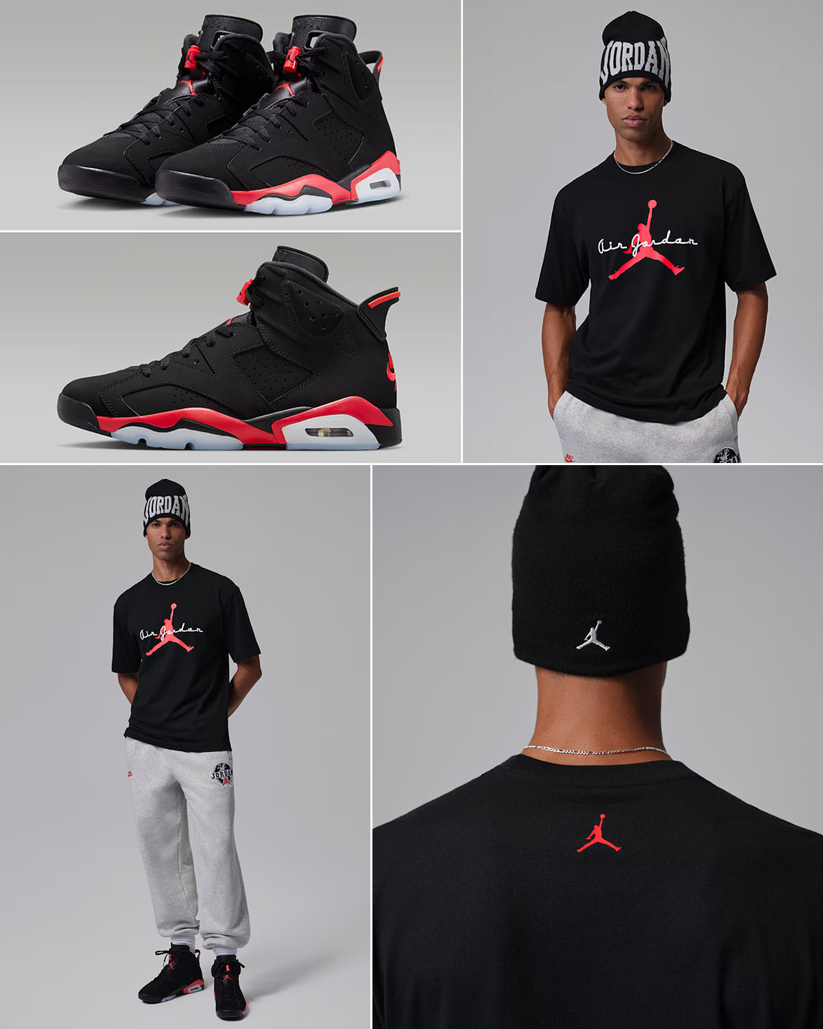Air Jordan 6 Reverse Infrared Salesman x Jordan Brooklyn Men's Graphic T-Shirt Black Infrared 23 Outfit