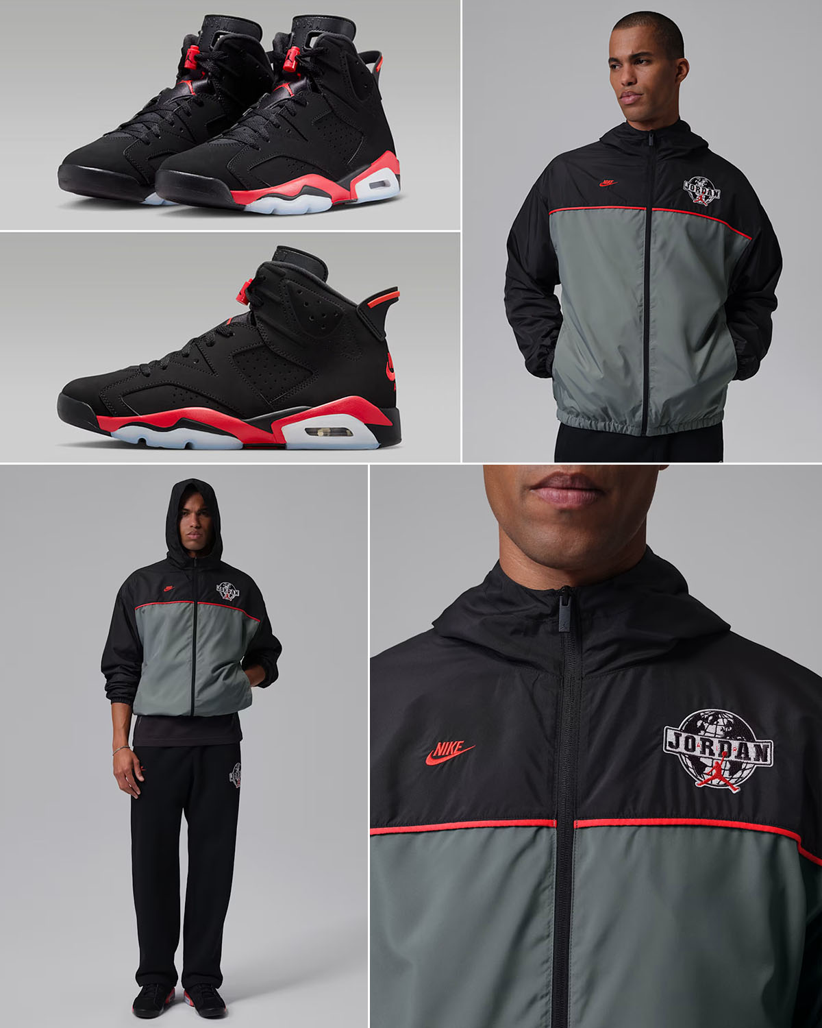 Air Jordan 6 Reverse Infrared Salesman x Jordan Brooklyn Worldwide Mens Track Jacket Outfit