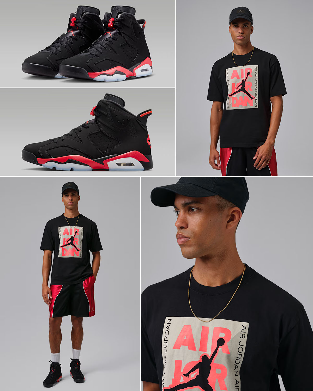 Air Jordan 6 Reverse Infrared Salesman x Jordan Men's Graphic T-Shirt Black Infrared 23 Outfit