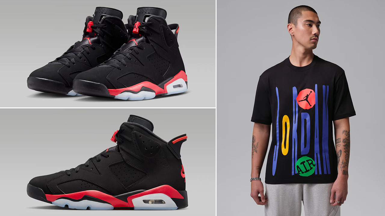 Air Jordan 6 Reverse Infrared Salesman x Jordan Men's Technicolor T-Shirt