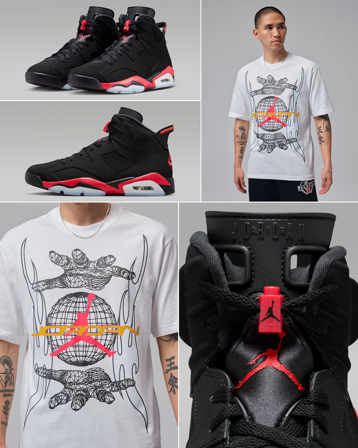 Air Jordan 6 Reverse Infrared Salesman x Jordan Men's Worldwide Graphic T-Shirt White Infrared 23 Outfit