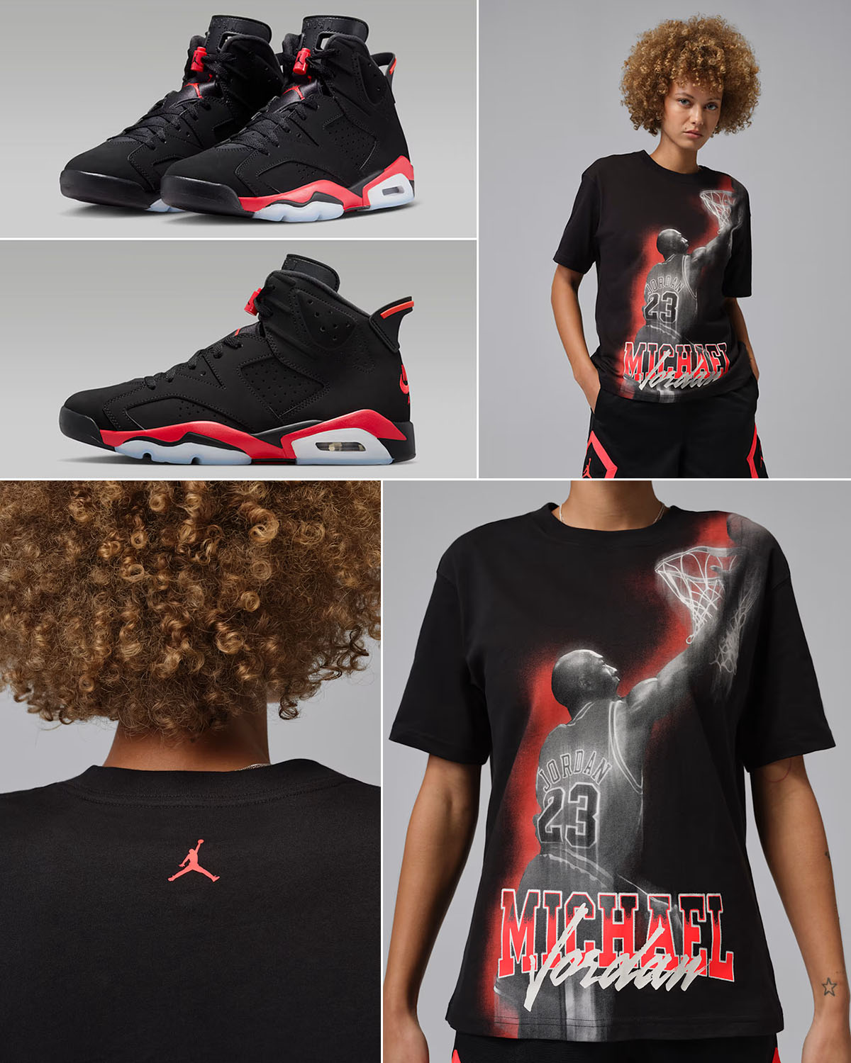 Air Jordan 6 Reverse Infrared Salesman x Jordan Sport Heritage Womens Graphic T Shirt Outfit