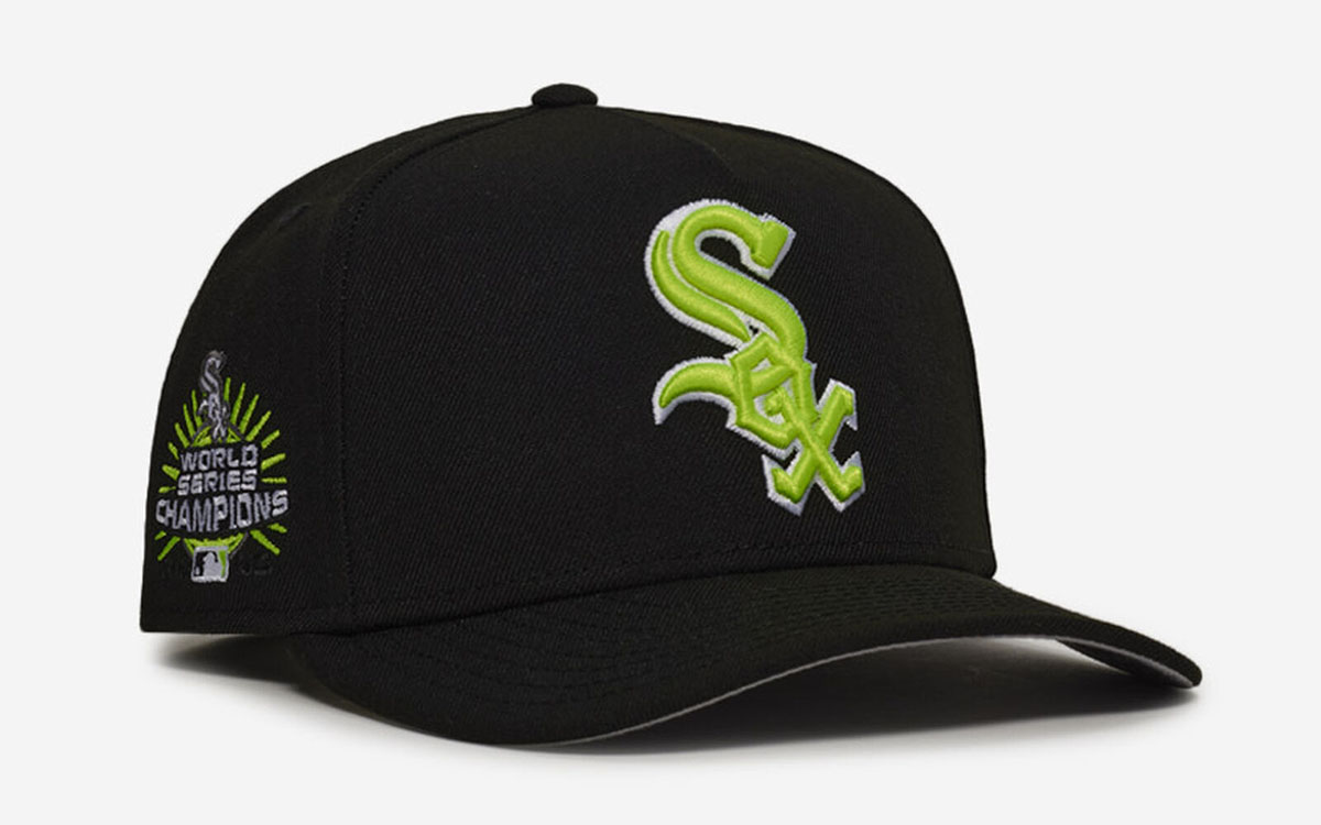 Chicago White Sox New Era 9FIFTY A Frame Snapback Hat Black Neon Yellow Volt