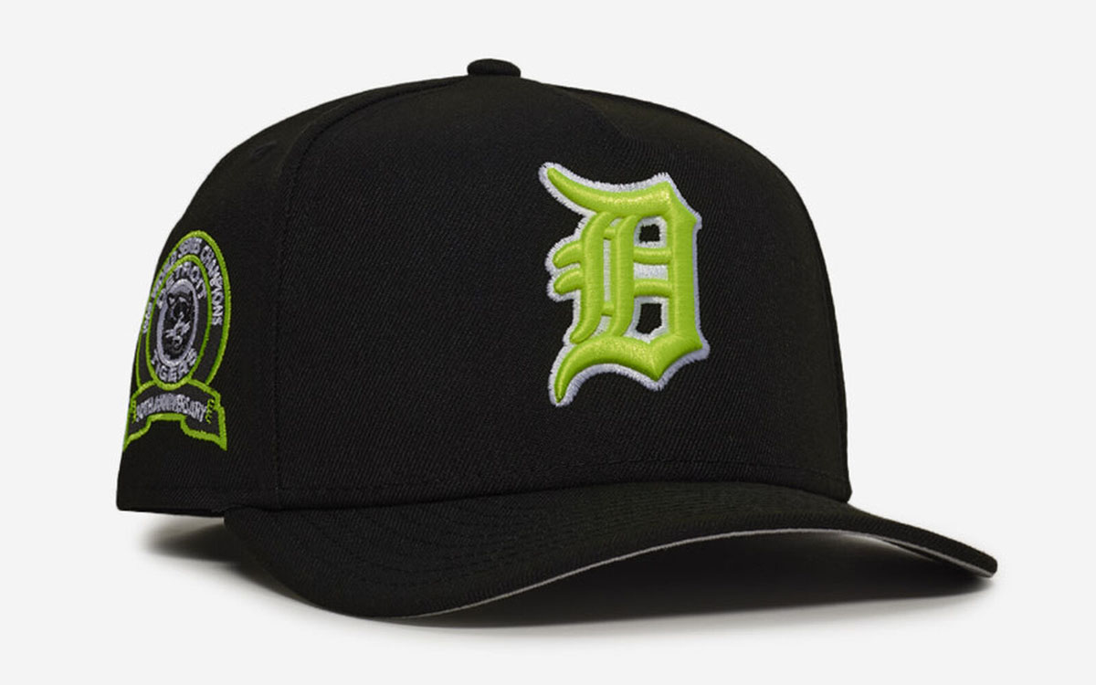 Detroit Tigers New Era 9FIFTY A Frame Snapback Hat Black Neon Yellow Volt