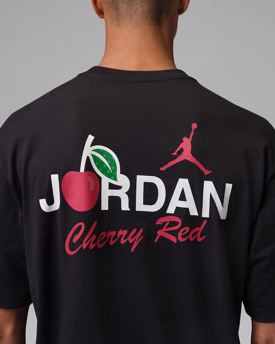Jordan 1985 Cherry Red Mens T Shirt Black 5