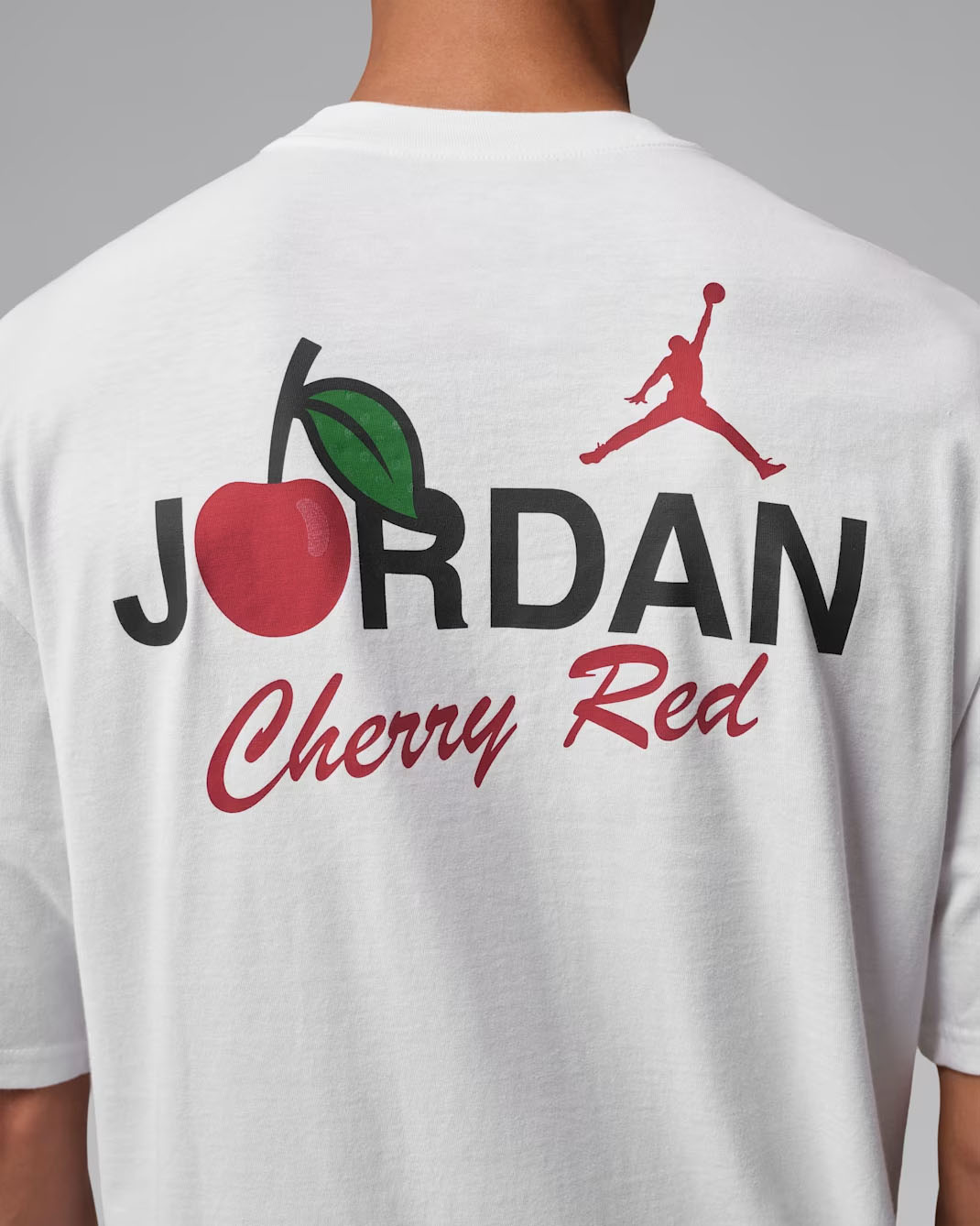Jordan 1985 Cherry Red Mens T Shirt White 4
