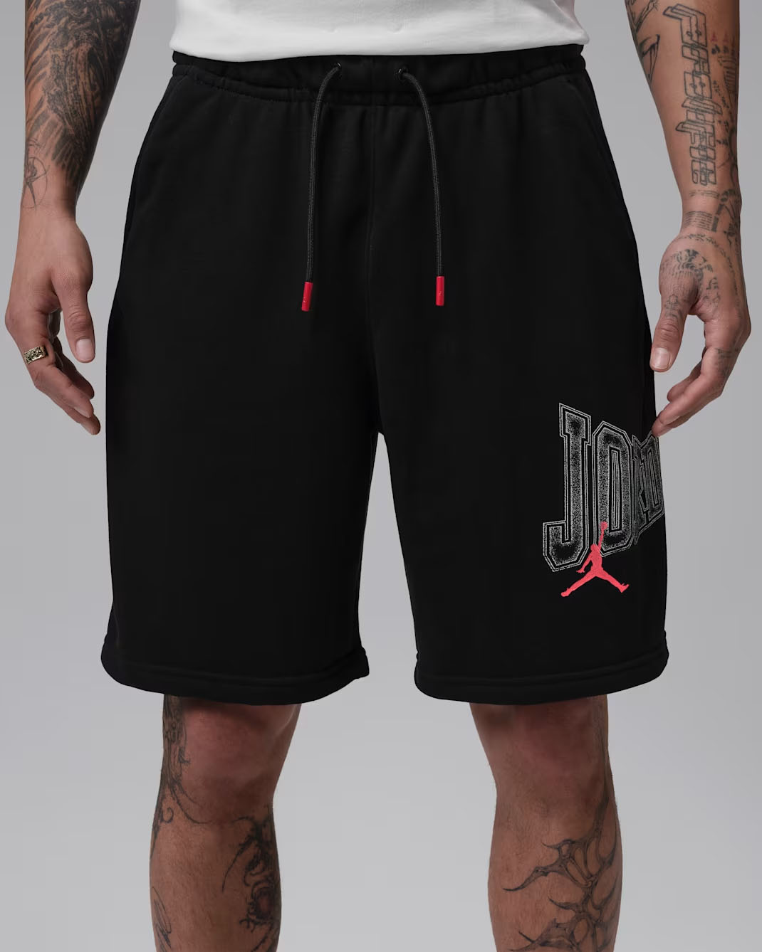 Jordan Brooklyn Men's Graphic Shorts Black Infrared 1