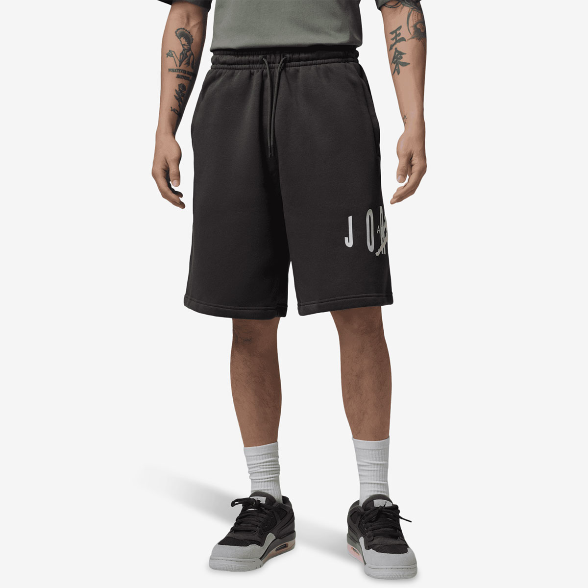 Jordan Brooklyn Stretch Fleece Mens Shorts Anthracite Iced Carmine Jade Aura 2