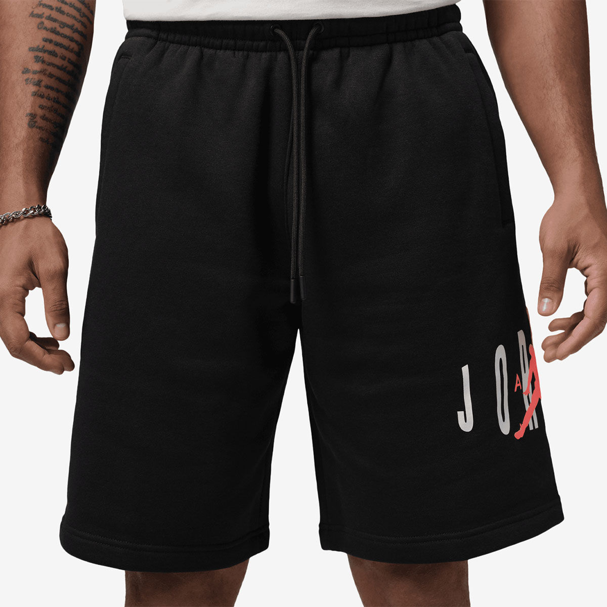Jordan Brooklyn Stretch Fleece Shorts Black Infrared 1