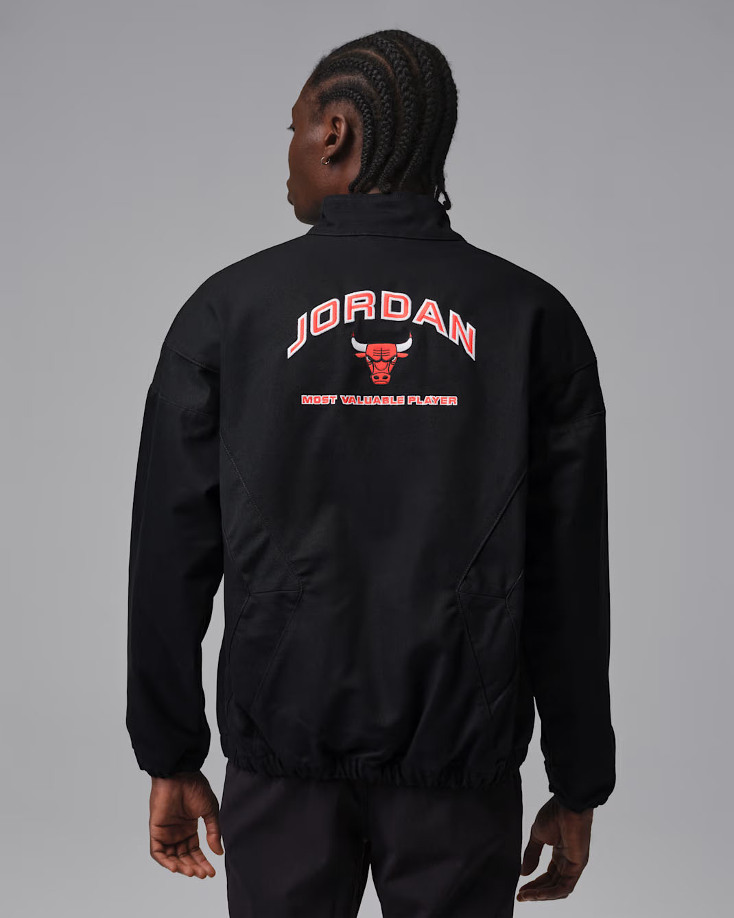 Jordan Flight Chicago Bulls Men's Graphic Workwear Jacket Black 1