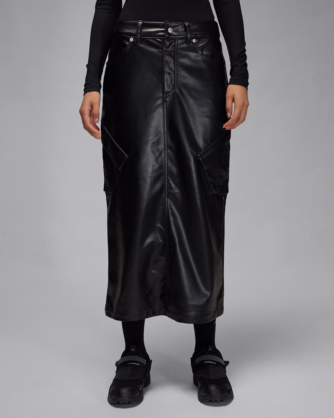 Jordan Flight Chicago Women's Faux Leather Skirt Black