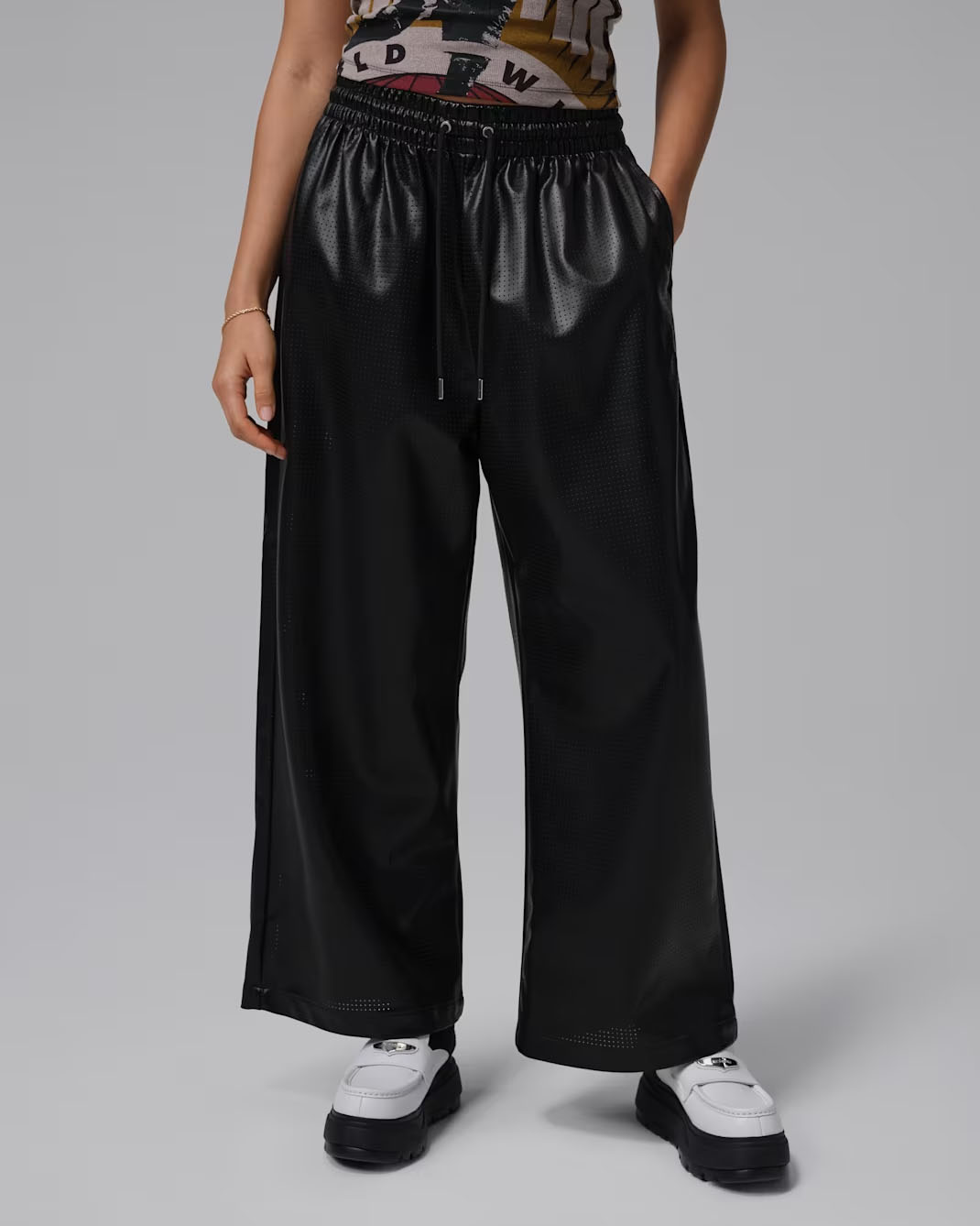 Jordan Flight Women's Faux-Leather Pants Black
