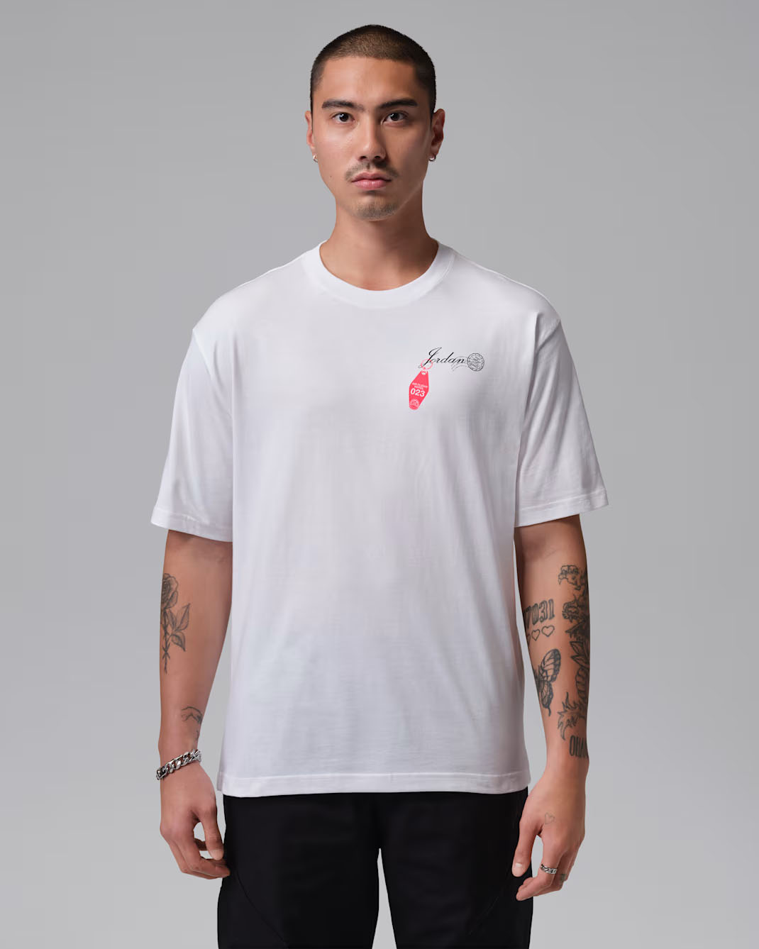 Jordan Men's Luggage Graphic T-Shirt White Infrared 1