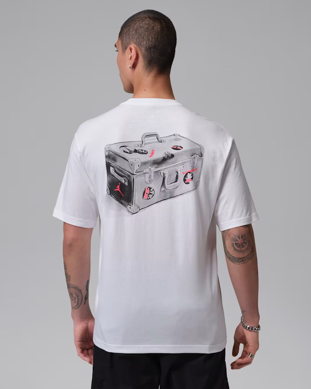 Jordan Men's Luggage Graphic T-Shirt White Infrared 2