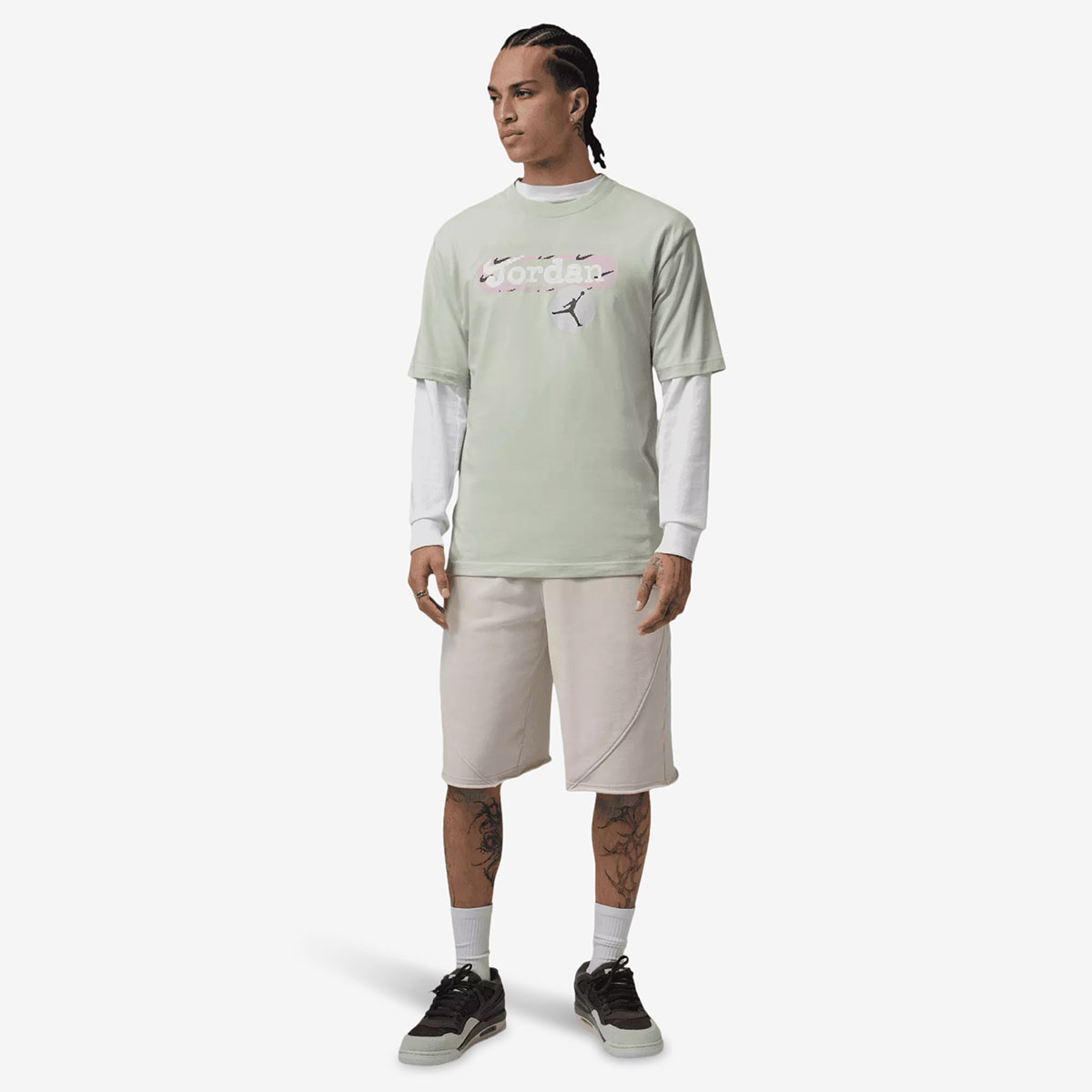 Jordan Stamp Graphic Mens T Shirt Jade Aura 3