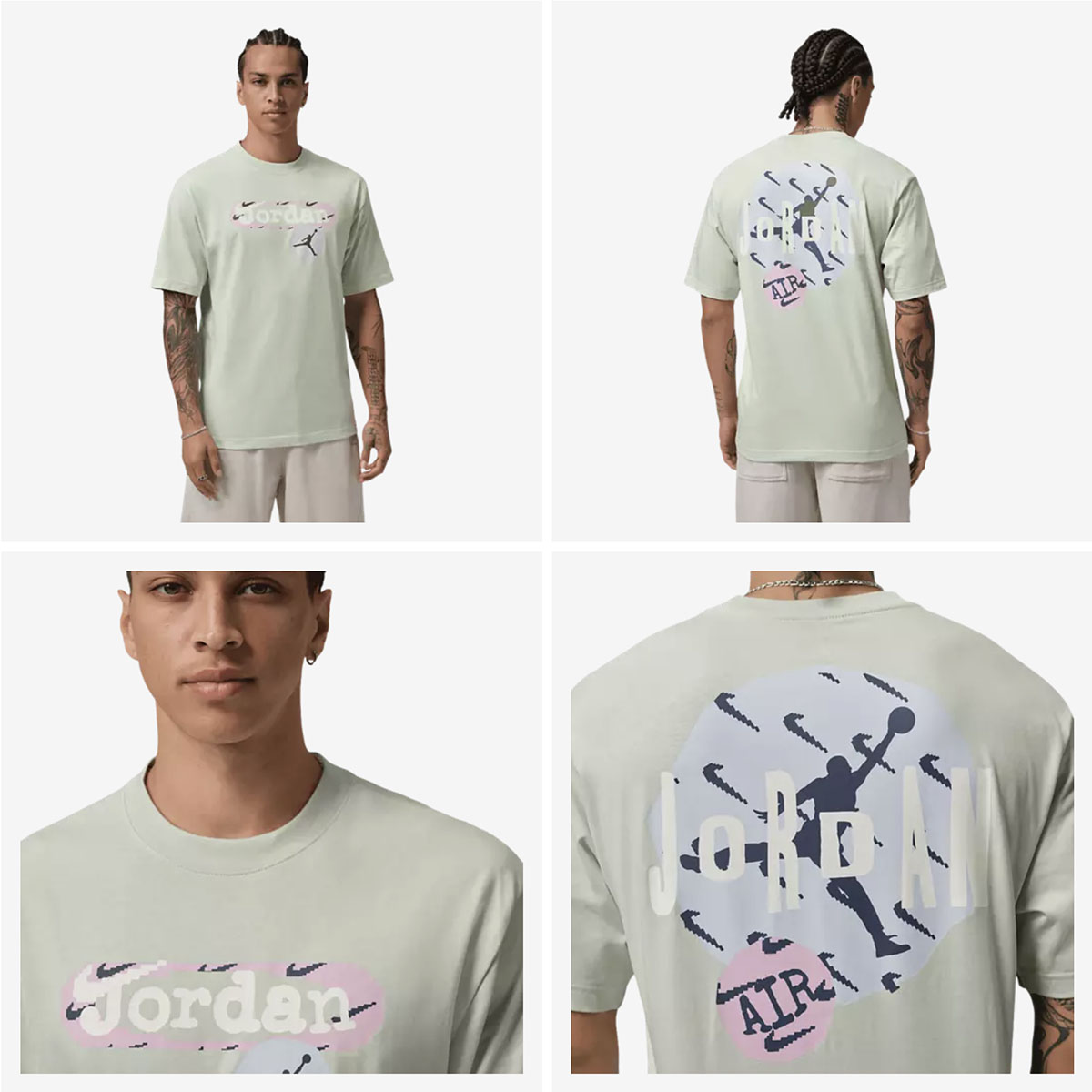 Jordan Stamp Graphic Mens T Shirt Jade Aura