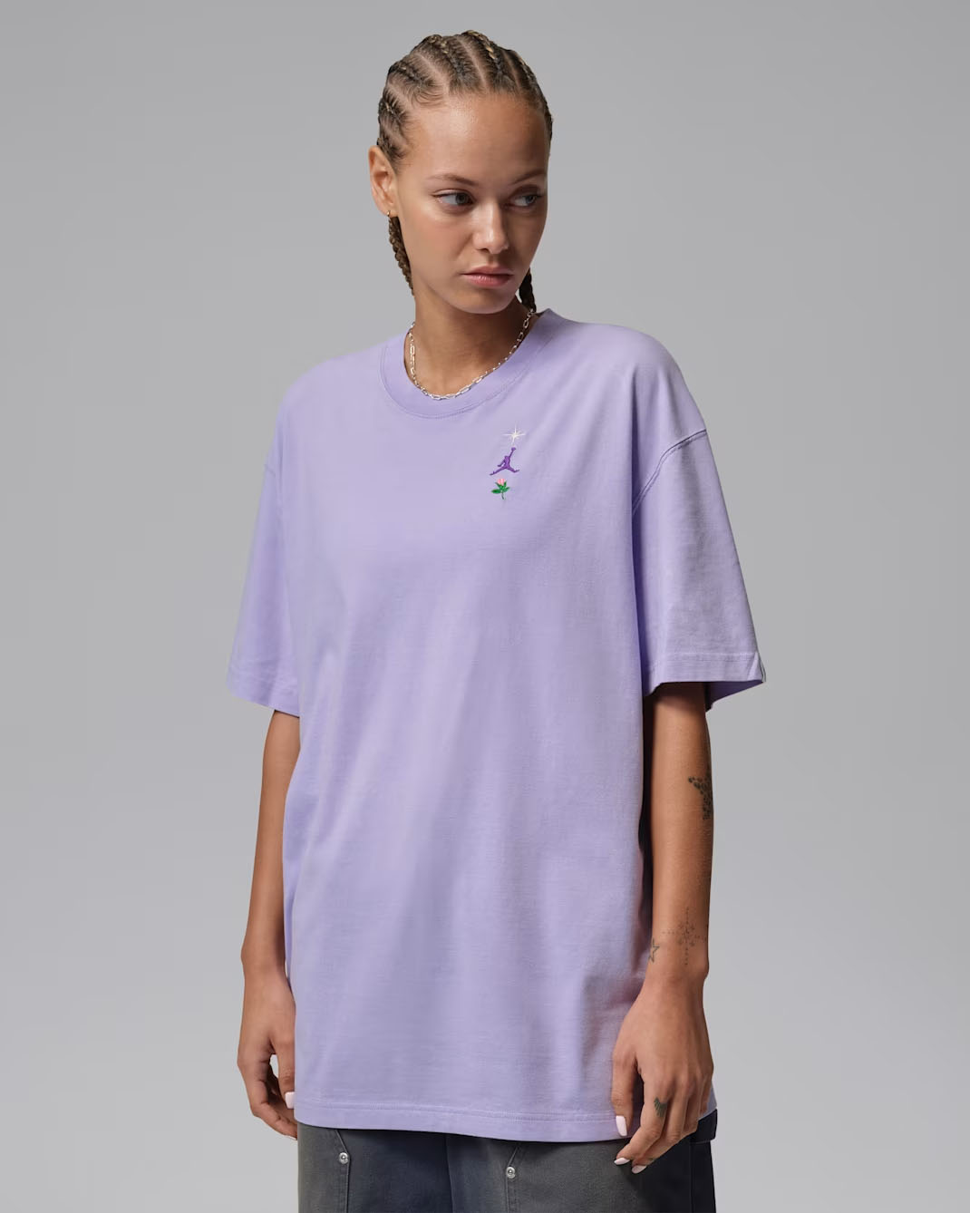 Jordan Women's Oversized Graphic Tee Hydrangeas 1