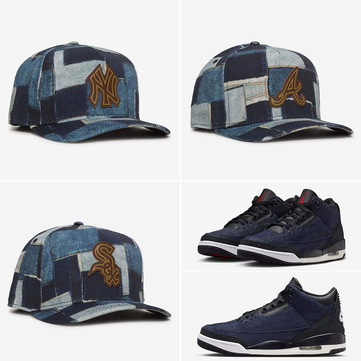 Levis Air Jordan 3 Indigo Rigid Denim New Era Caps Snapback Hats