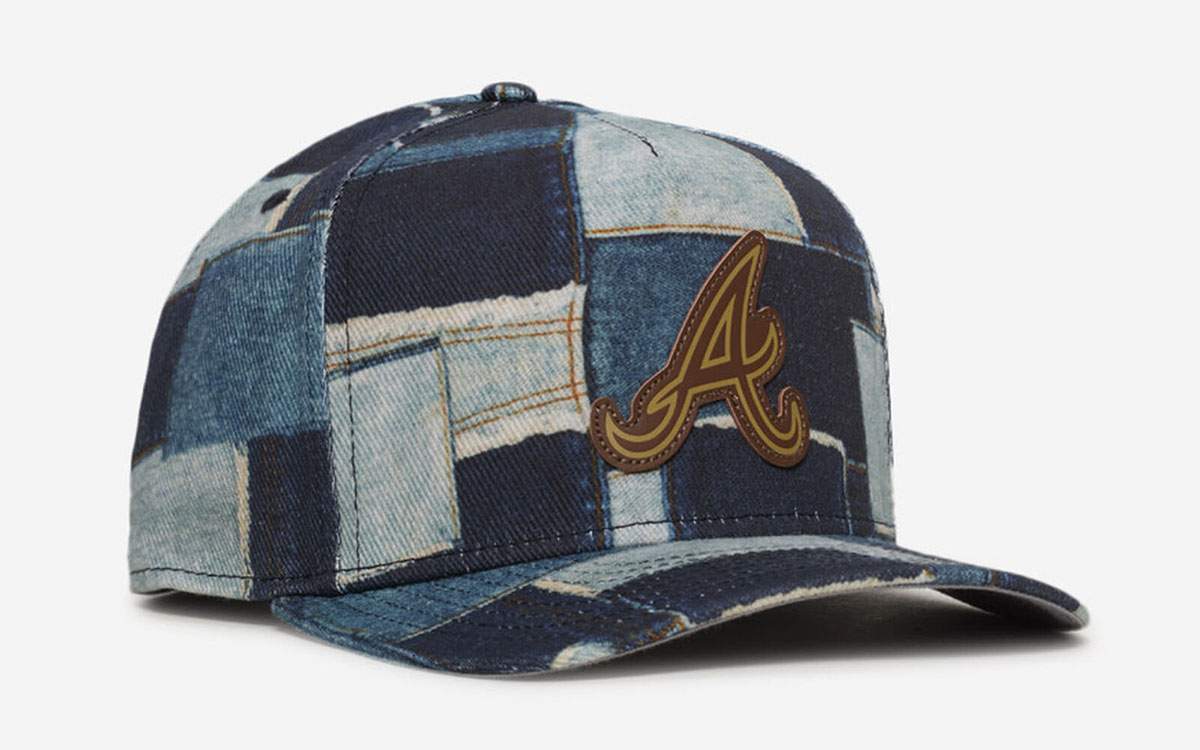 New Era Atlanta Braves A-Frame Denim Patchwork Snapback Hat