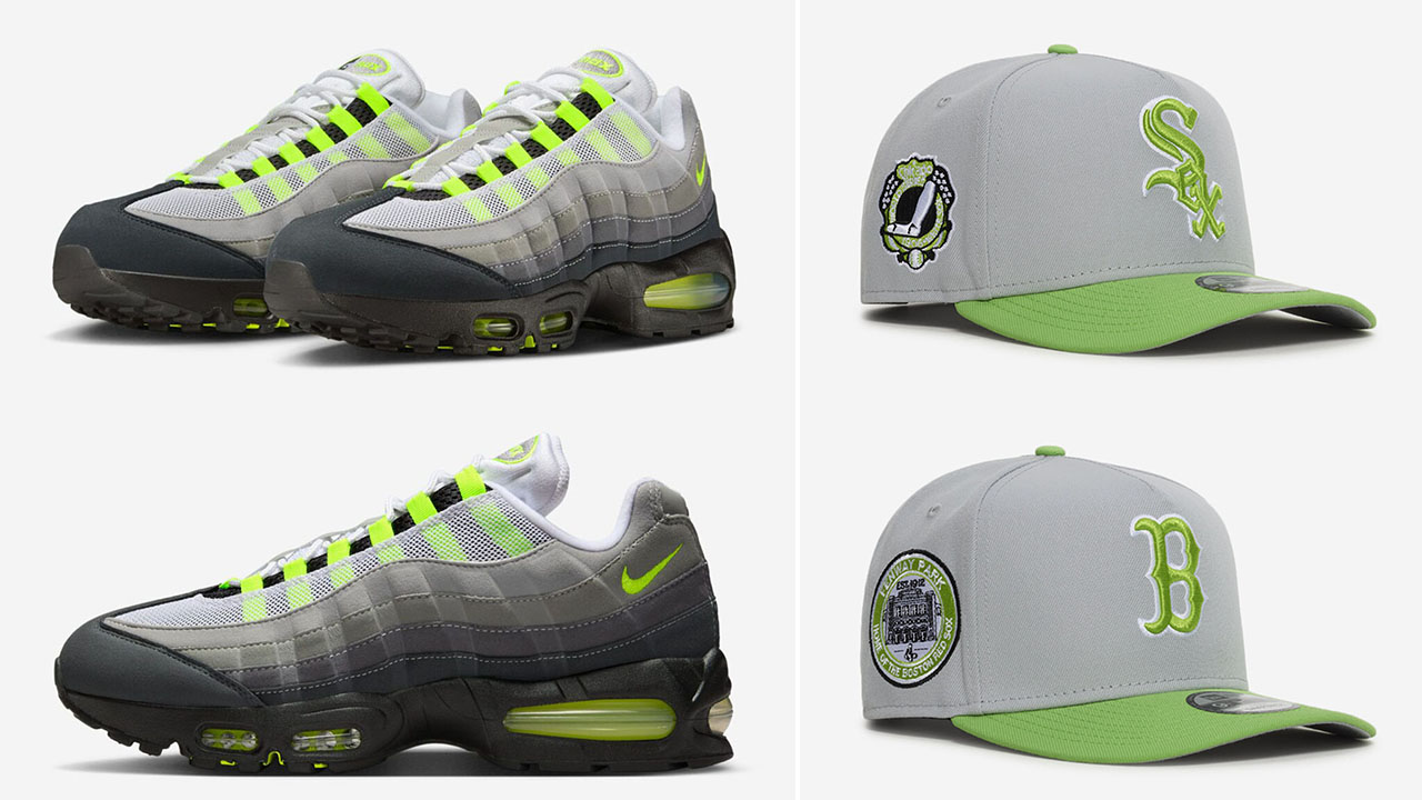 Nike Air Max 95 OG Neon 2026 New Era 9FIFTY A Frame Snapback Hats