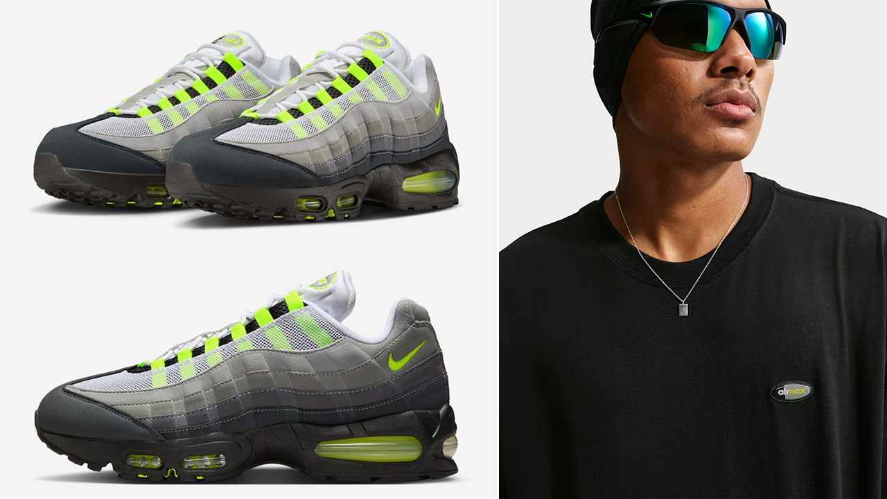 Nike Air Max 95 OG Neon Big Bubble 2026 x Nike Sportswear Air Max 95 Black T Shirt