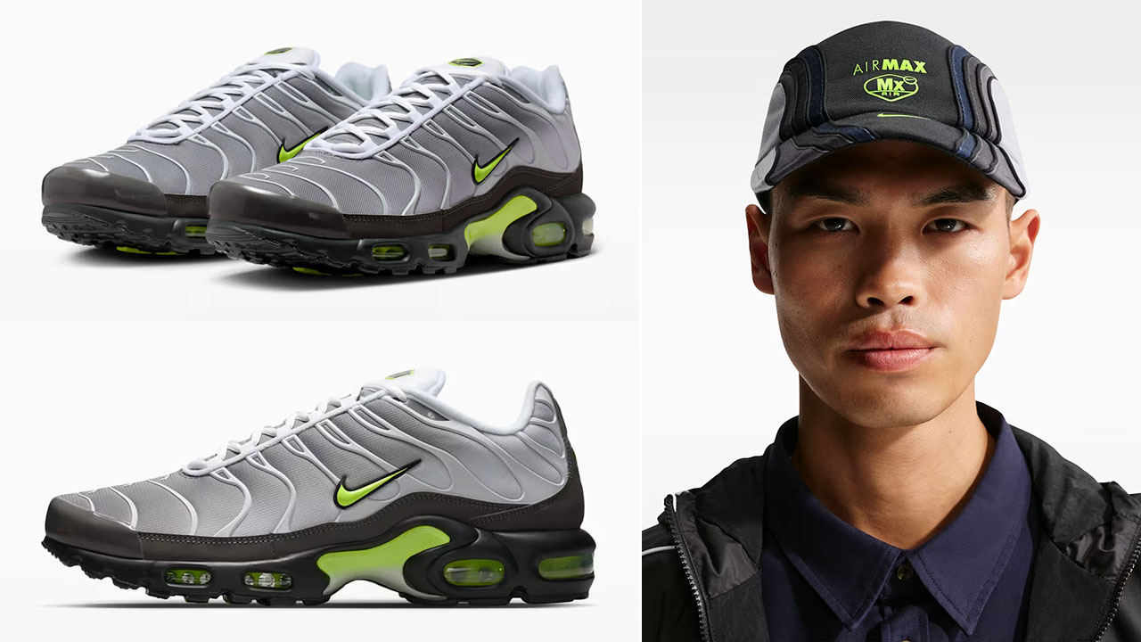 Nike Air Max Plus Neon Yellow x Nike Air Max Hat Club Cap