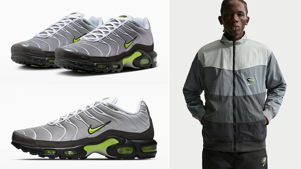 Nike Air Max Plus Neon Yellow x Nike Air Max Men's Woven Jacket