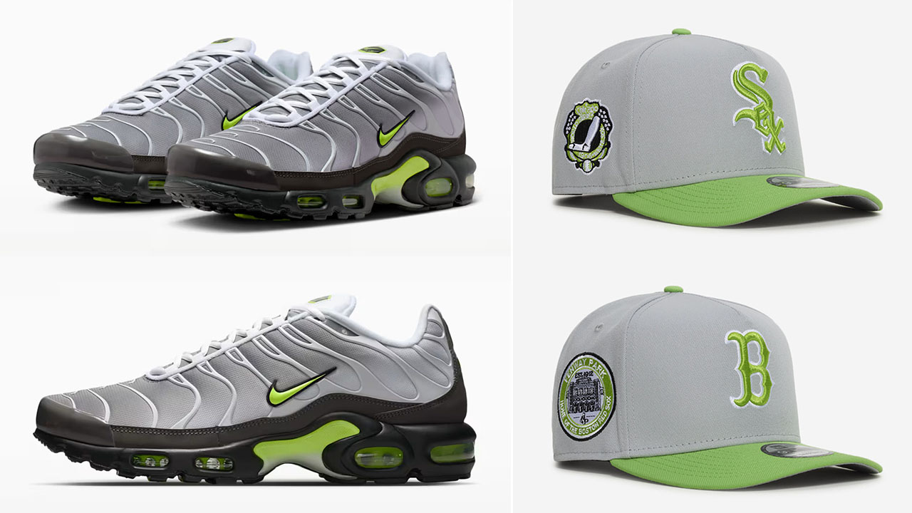 Nike Air Max Plus Neon x New Era 9FIFTY A Frame Snapback Hats