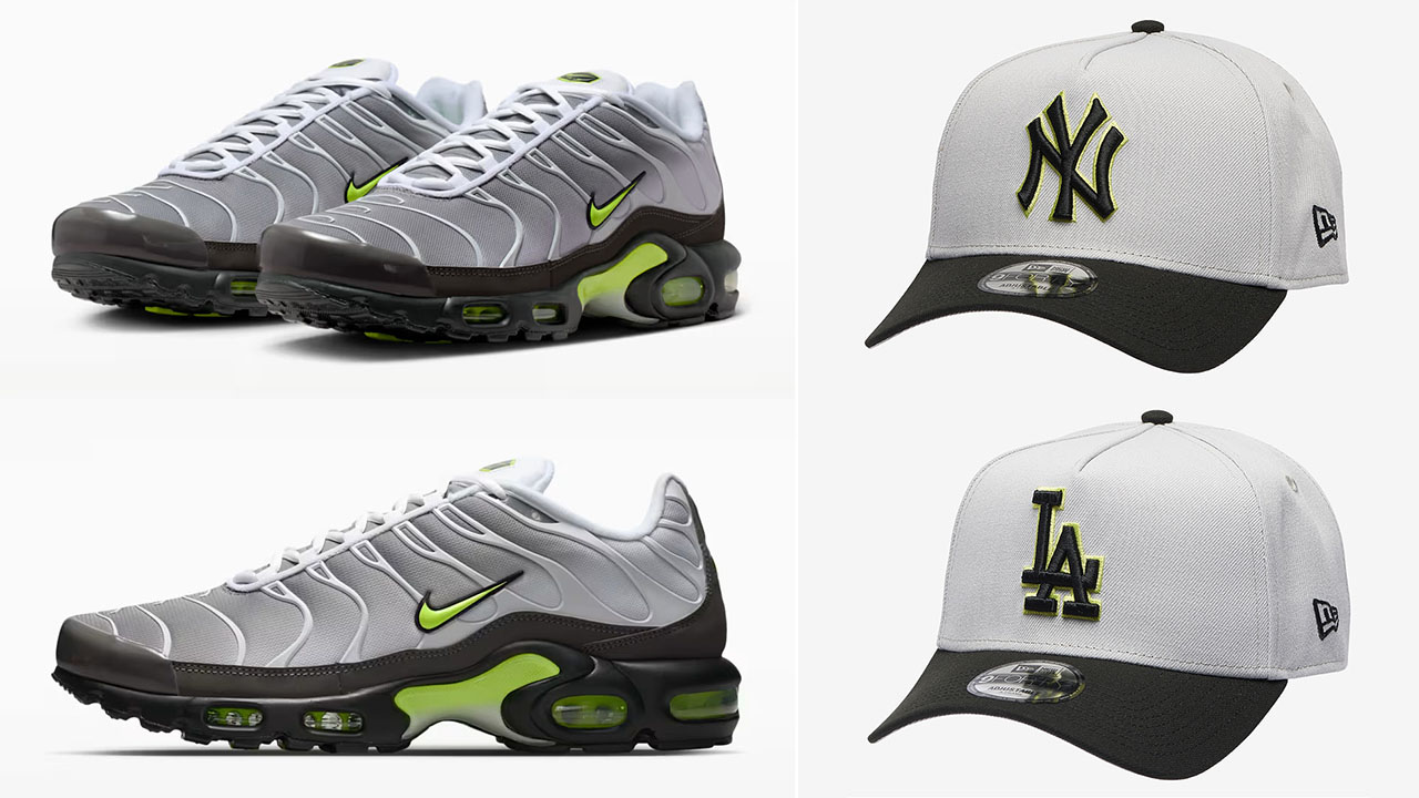 Nike Air Max Plus Neon x New Era 9Forty Neon A Frame Snapback Hats