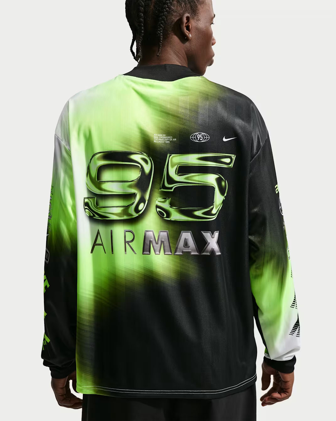 Nike Culture of Football Men's Dri-FIT Long-Sleeve Soccer Jersey Volt Black White 2