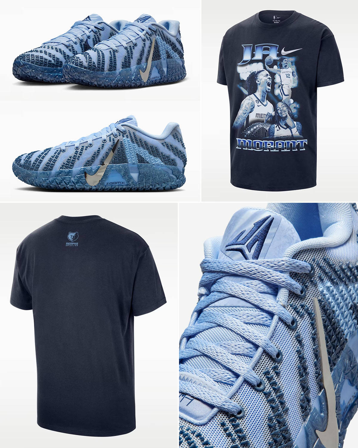 Nike Ja 3 Cobalt Bliss Warning Label All Star x Nike Ja Morant Memphis Grizzlies T Shirt Outfit