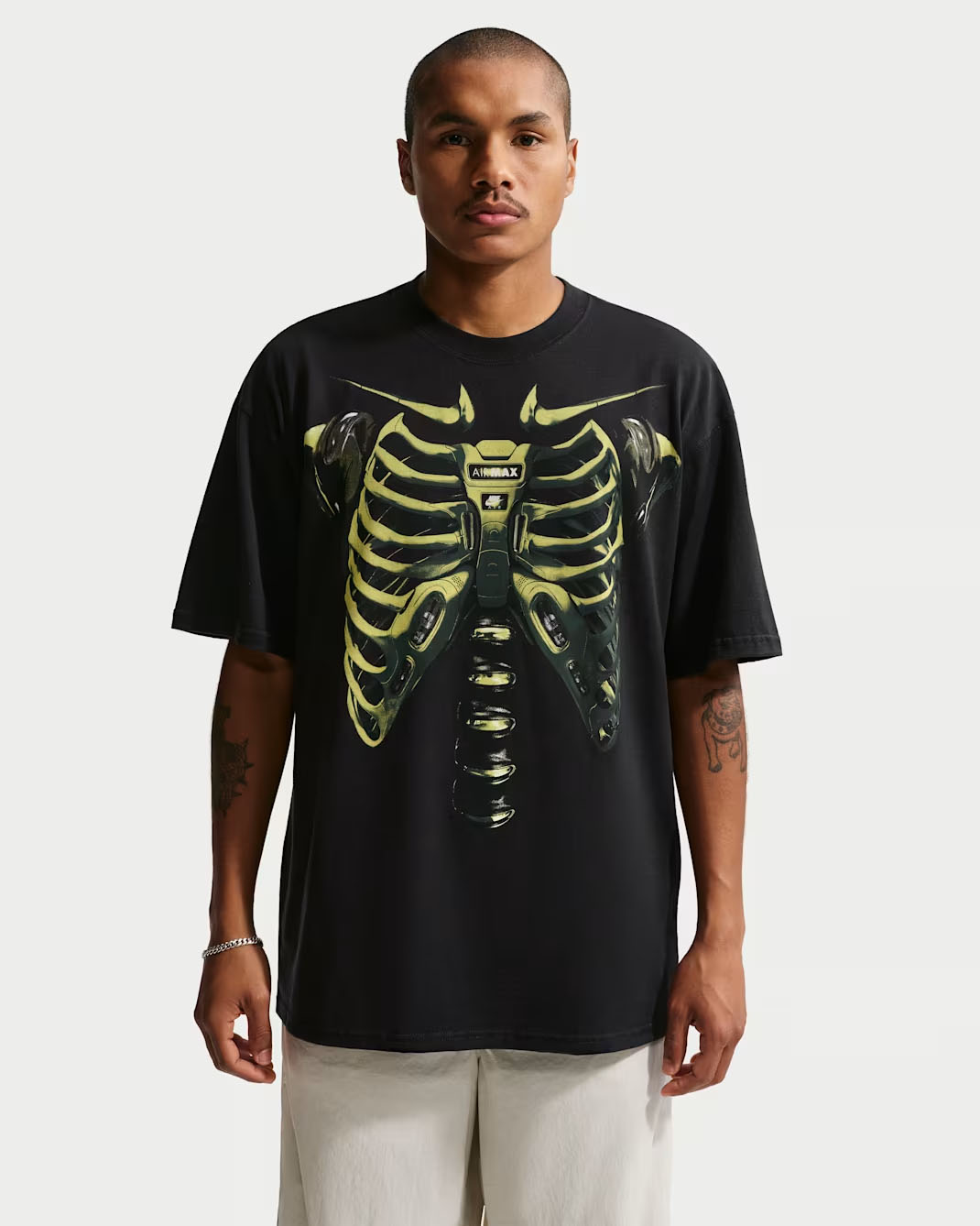 Nike Sportswear Max90 Exoskeleton Men's T-Shirt Black Volt 1