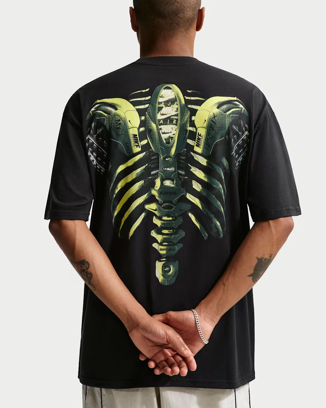 Nike Sportswear Max90 Exoskeleton Men's T-Shirt Black Volt 2