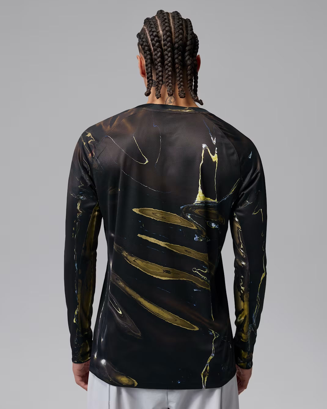 Paris Saint-Germain Jordan Brand 2025:26 Night Edition Stadium Replica Long Sleeve Soccer Jersey 2