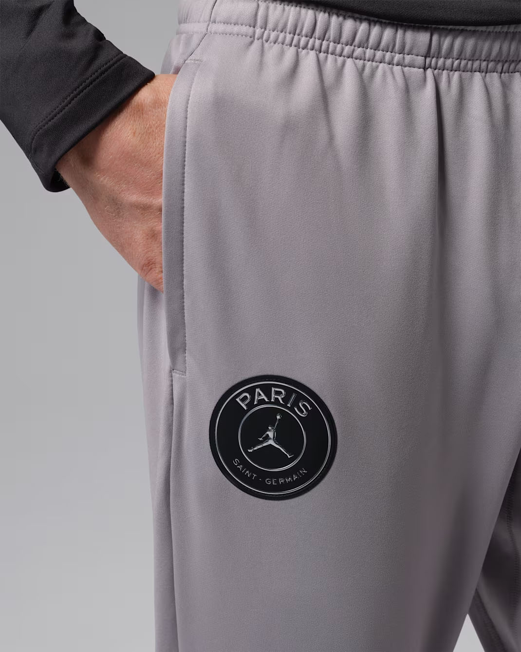 Paris Saint-Germain Strike Night Edition Men's Jordan Dri-FIT Soccer Knit Pants Grey Black 2
