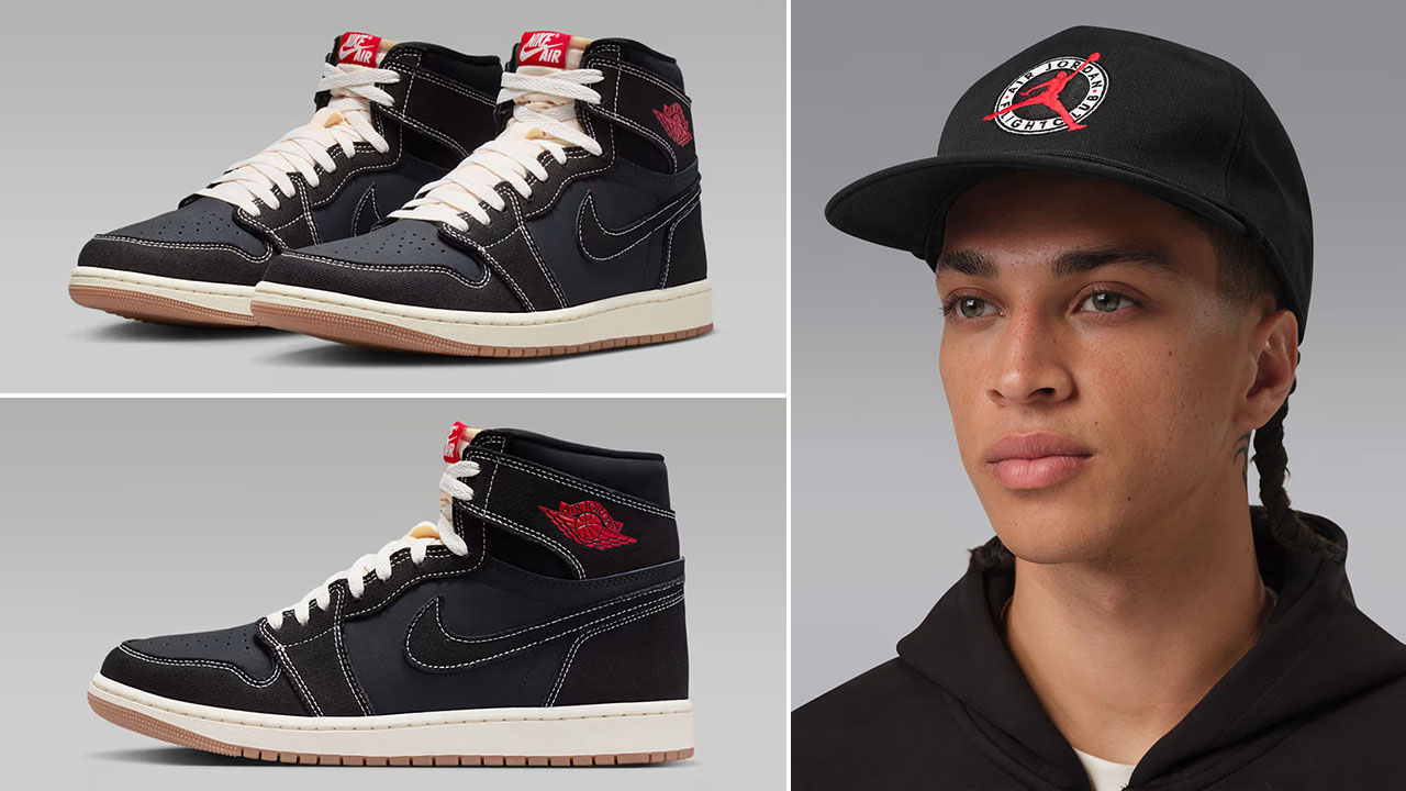 Air Jordan 1 High OG Flight Club x Jordan Flight Club Black Hat to Match Sneakers