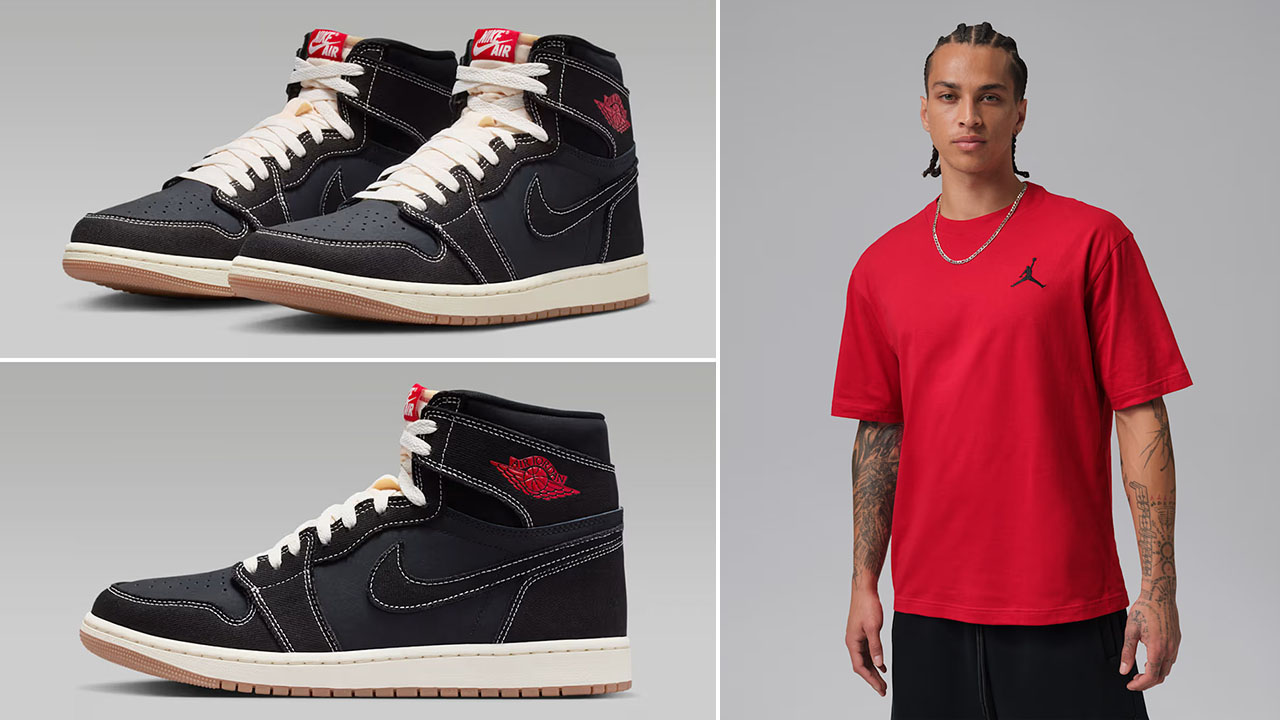 Air Jordan 1 High OG Flight Club x Jordan Men's Embroidered Jumpman T-Shirt to Match Sneakers